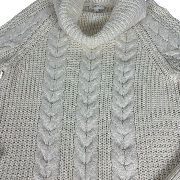 Haven Well Within Cowl Neck, Cable Knit sweater size Medium Cream - Picture 6 of 8